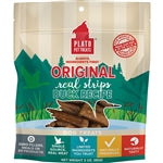 PLATO DOG STRIPS DUCK 3OZ